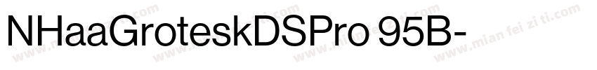 NHaaGroteskDSPro 95B字体转换